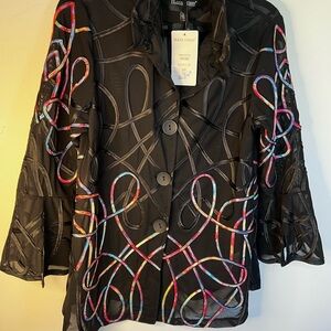 Frank Lyman Design Elegant Black Jacket Small